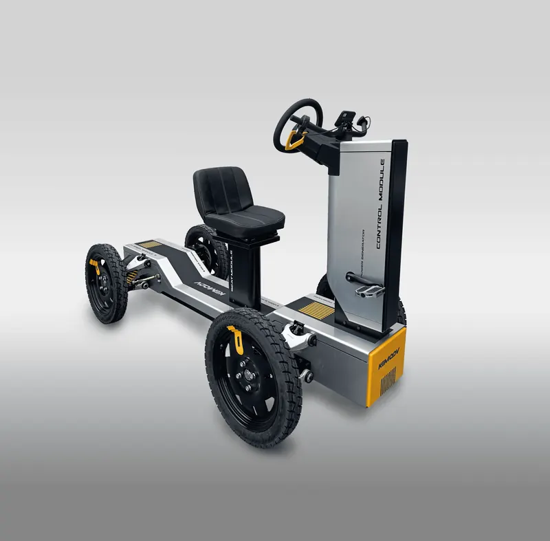 Render da plataforma 4AM com volante, banco e rodas